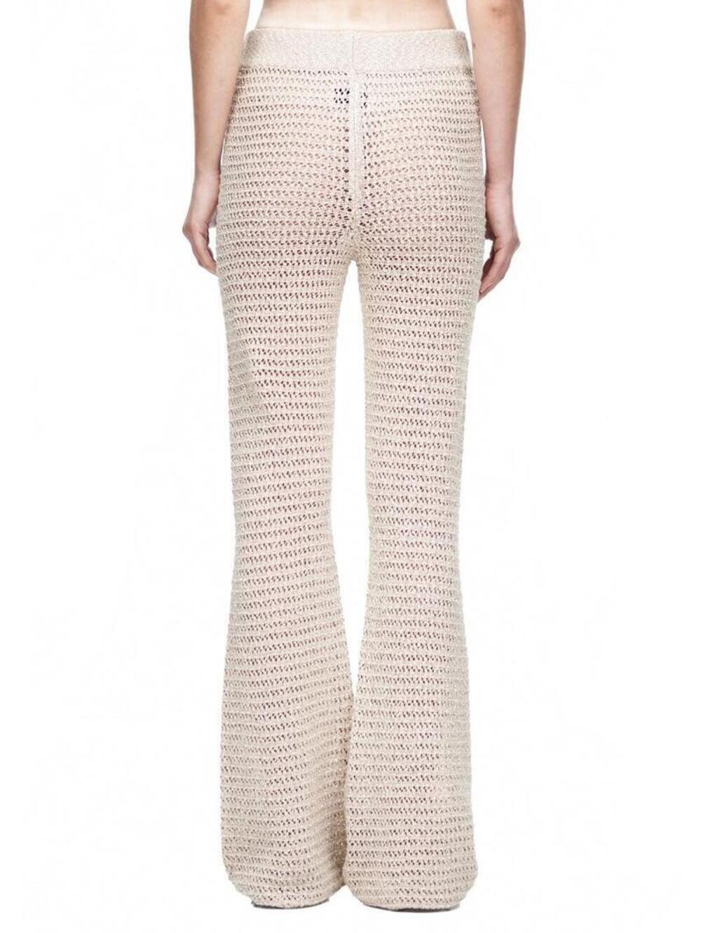 Holzweiler Cenci Crochet Knit Trouser - Sand - Medium Long